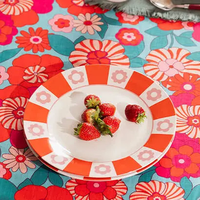 Vente Flash Lot de 6 assiettes plates "Bloomorama"