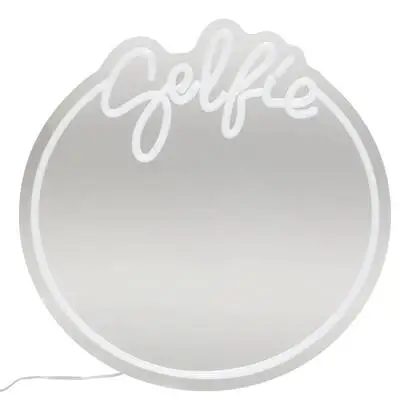 Miroir néon LED "Selfie" Prix Cassé