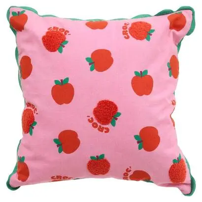 Coussin tufté "Pomme d'amour" 40x40 cm Populaire