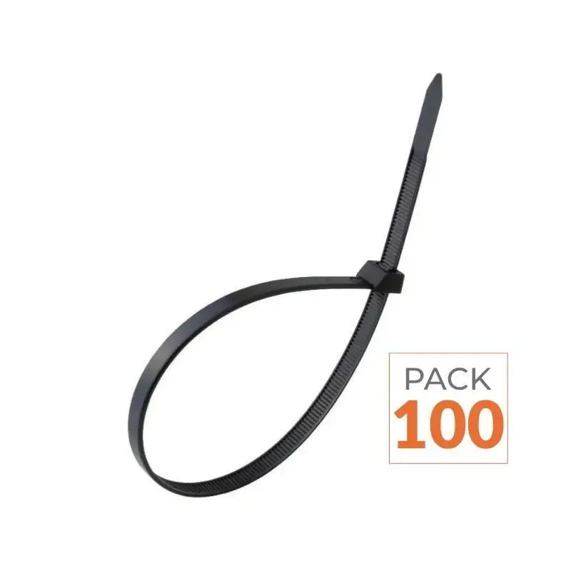 Serre-câbles 100 x 3,5mm Noir - Pack de 100 Bon Marché