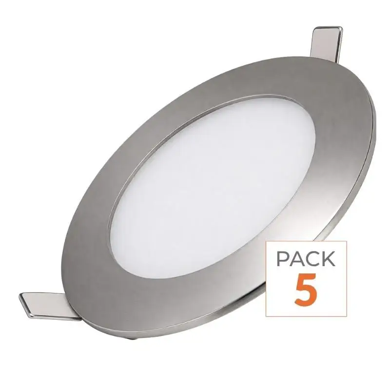 Spot LED Extra Plat Rond ALU 6W - Pack de 5 Commander Maintenant