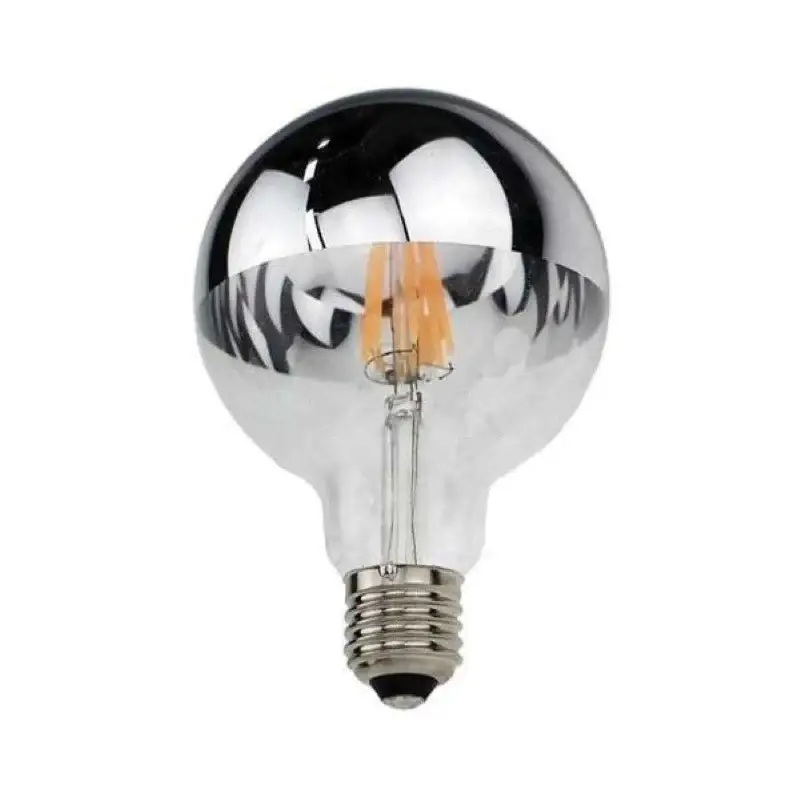 Ampoule LED E27 Filament 4W G95 Reflet Argent Soldes