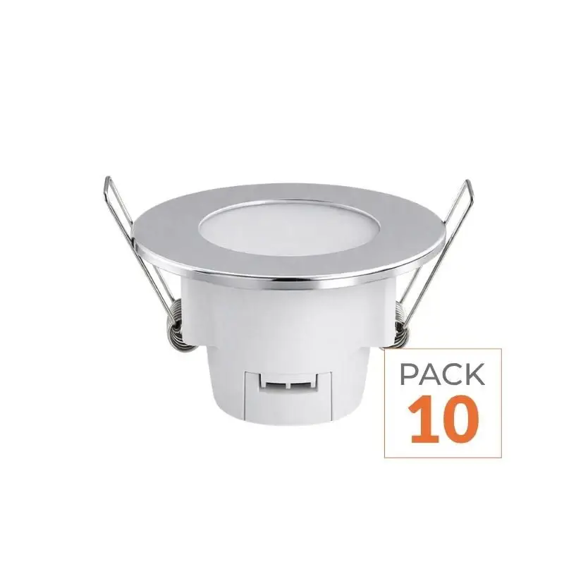 Satisfait Ou Remboursé Pack de10 – Spot LED Etanche 5W Rond Encastrable ALU IP65