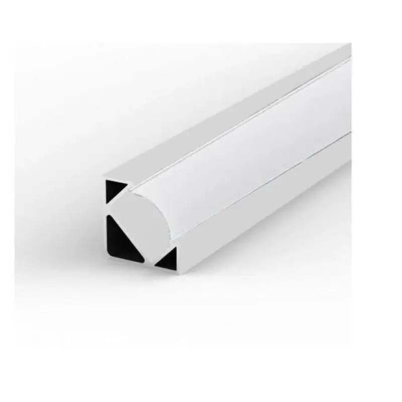 Profilé Aluminium Blanc Angle 2m pour Ruban LED Couvercle Blanc Opaque Offre Exclusive