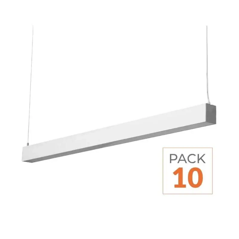 Achetez Aujourd&rsquo;hui Pack de10 – Réglette Suspendue LED Large 120cm 35W Blanc
