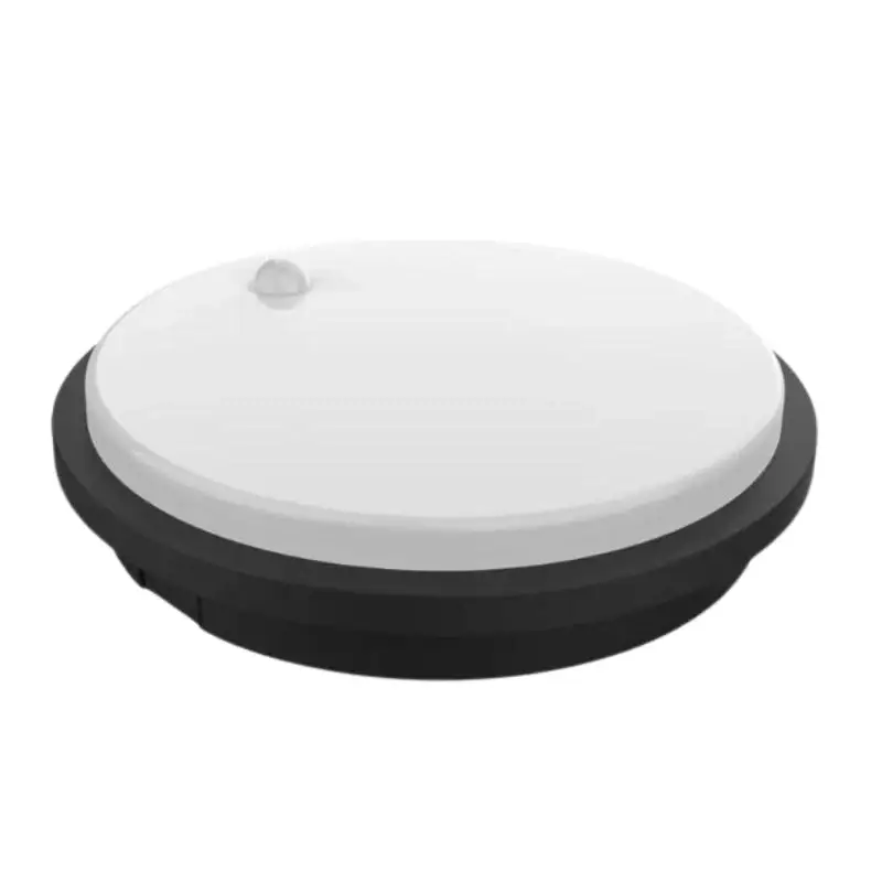 Solde Hublot LED Extérieur Rond 10W IP54 Noir avec détecteur de mouvement