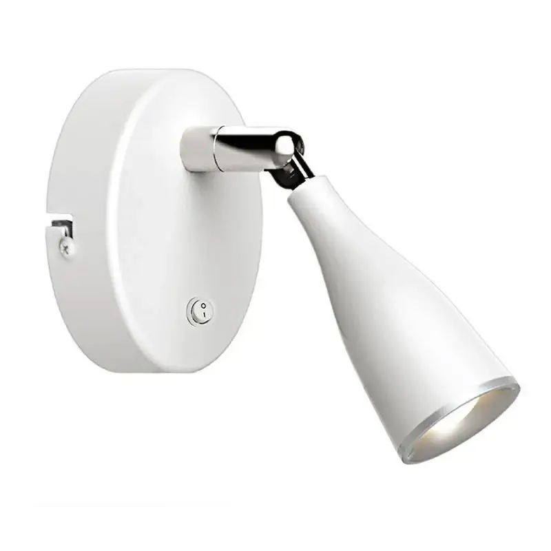 Vente Directe Lampe Murale 4.5W avec Interrupteur Blanc/Argent