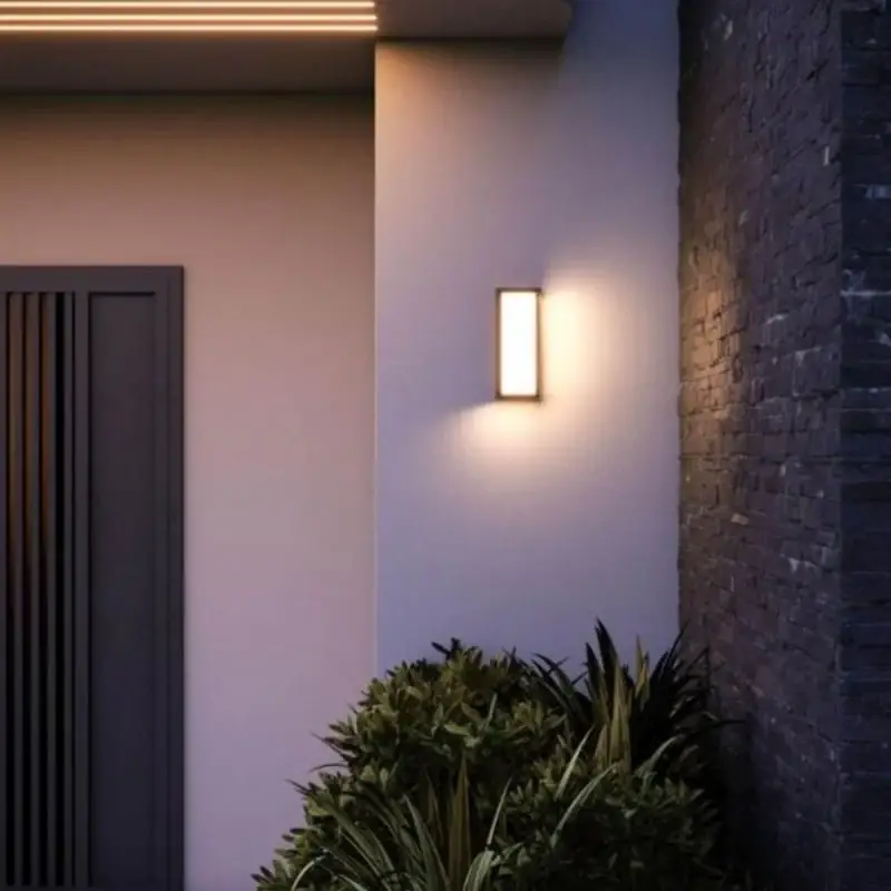 Applique LED Murale Extérieure Noire 24W Température de Lumière Variable - 3000K/4000K/6000K Populaire