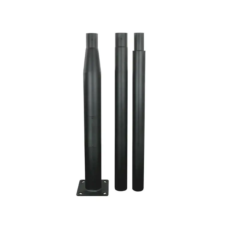 Meilleure Vente Mât d’Éclairage Public Droit 3m Ø60mm Noir
