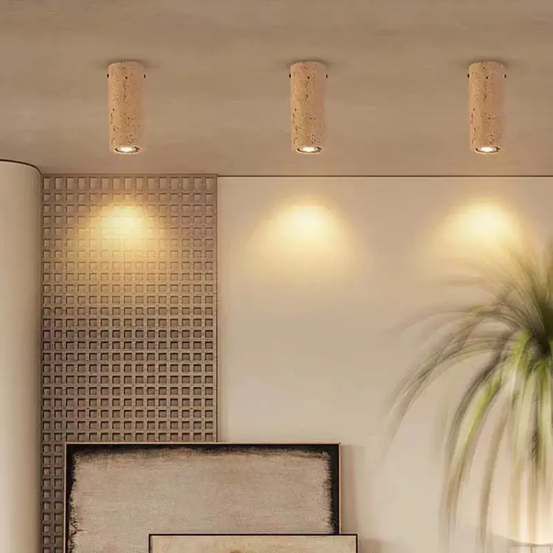 Achetez Aujourd'hui Plafonnier décoratif cylindrique en pierre naturelle