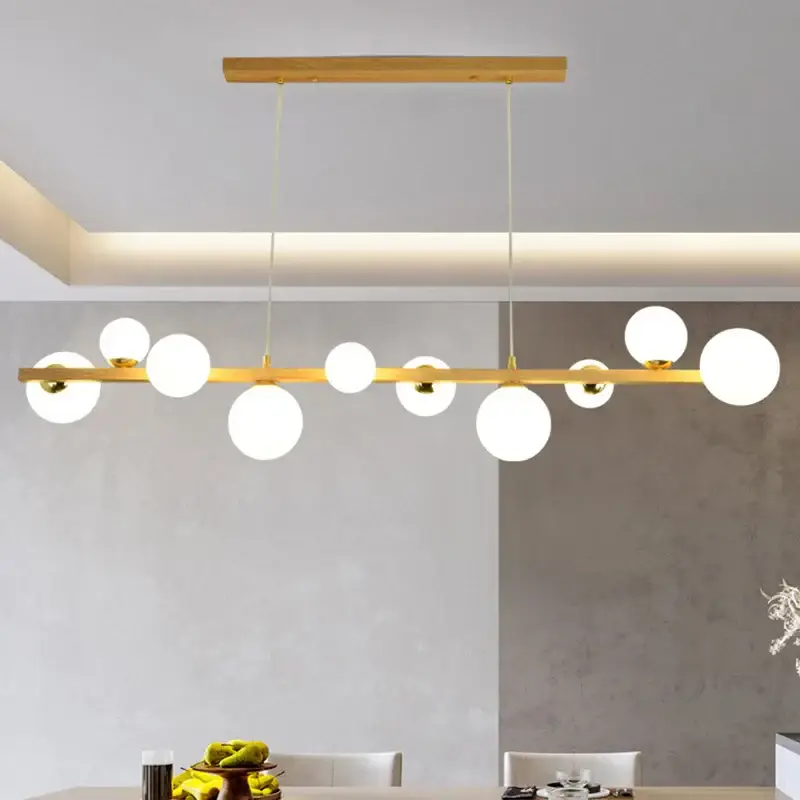 Lustre abat-jour en verre suspension décor maison luminaire Soldes