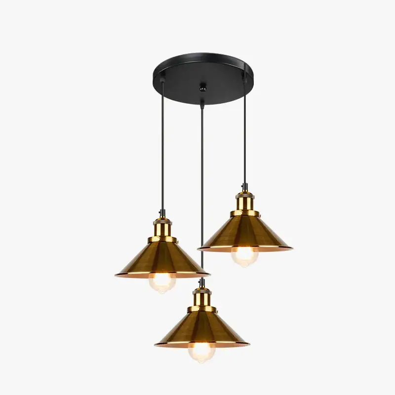 Lustre industriel rétro à trois têtes suspendues pour maison Nouveauté