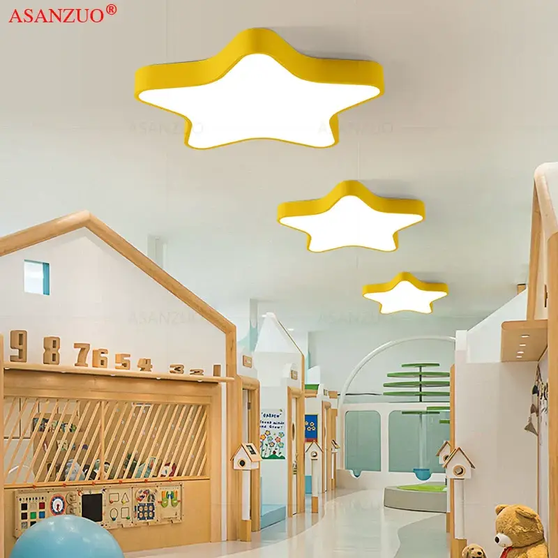 Prix Promo Romantic five-pointed star macaron ceiling light