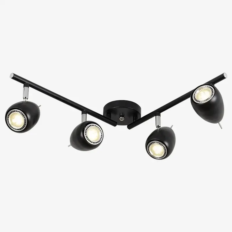 Metal ceiling light with adjustable led spotlights Certifié