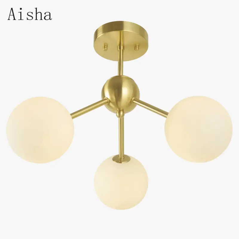 Dernière Chance Three-head gold ceiling light for modern lighting