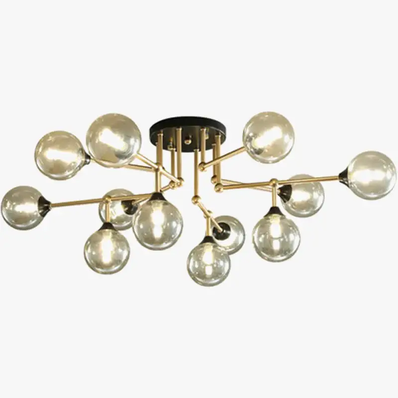Modern glass chandelier with contemporary decorative lighting Prix Réduit