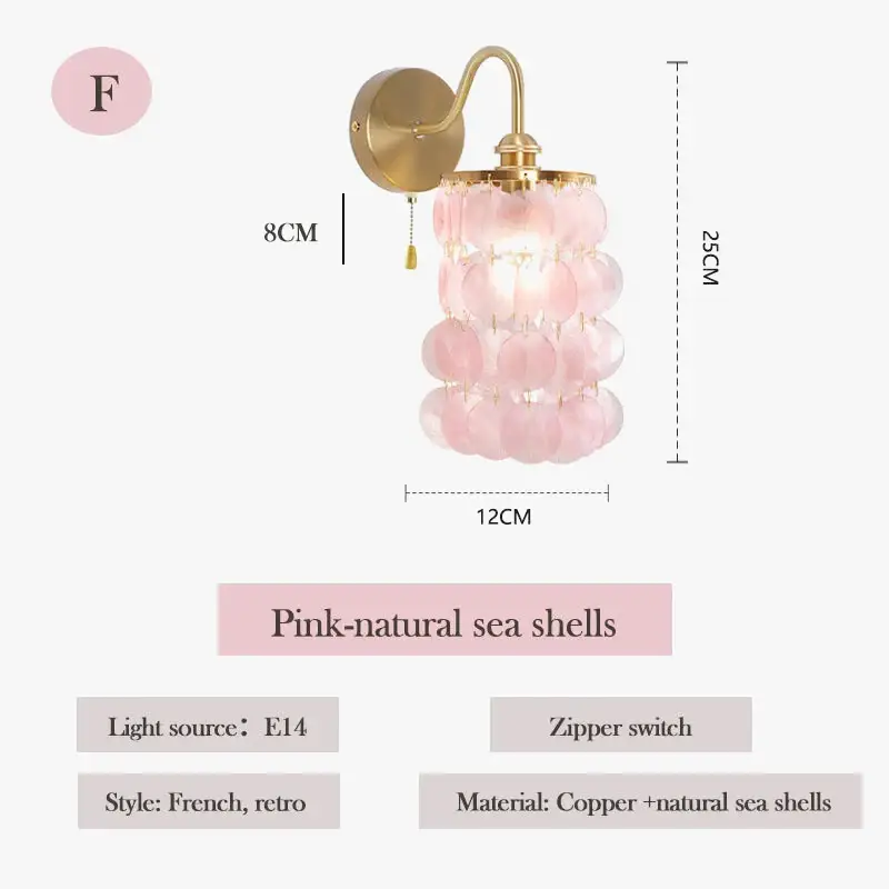 Nouvelle Collection Shell wall lamp for a romantic atmosphere