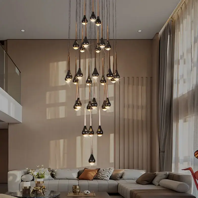 Modern luxury designer chandelier for duplex villas Livraison Express