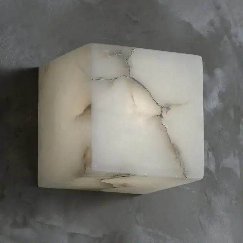 Cubic marble wall light for elegant indoor lighting Paiement Sécurisé