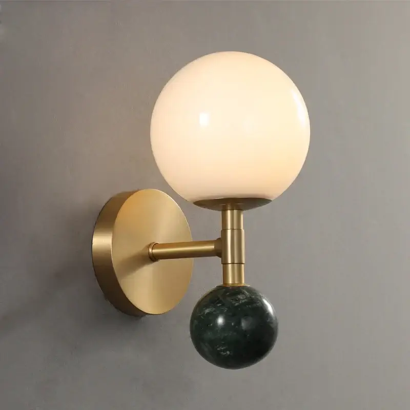 Certifié Modern copper and marble wall light for indoor use