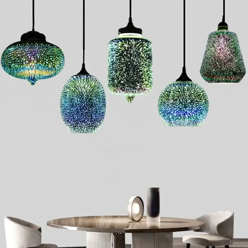 Nouveauté Coloured glass pendant light for modern and festive decoration