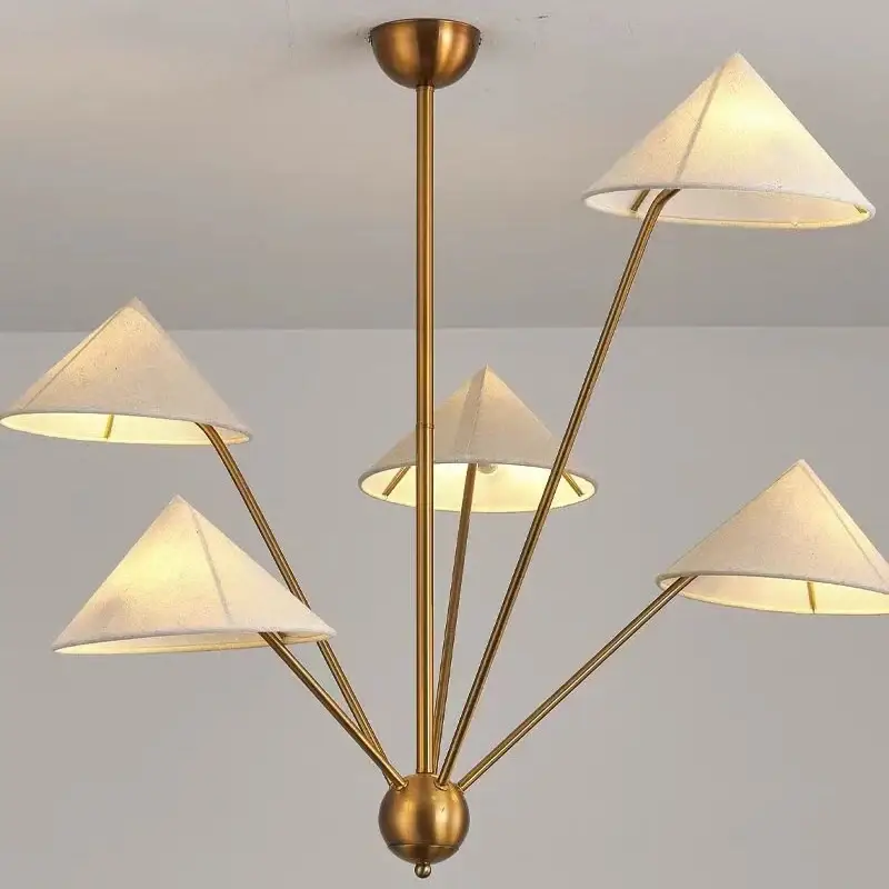 Modern fabric chandelier with creative lampshade and led lighting Vente Flash