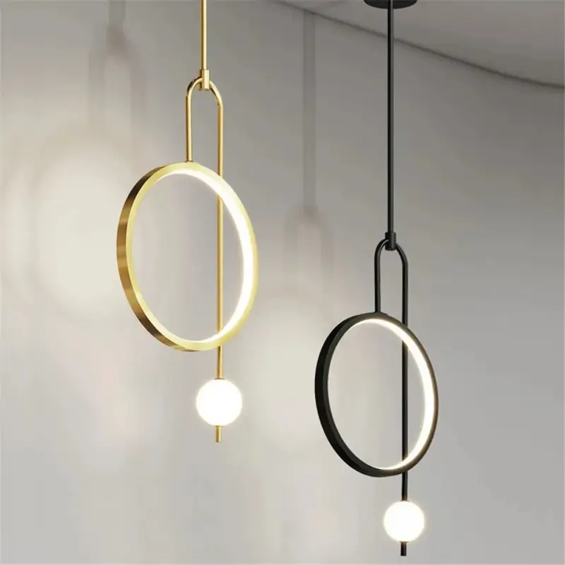 Vente Flash Nordic design led ring pendant light for modern interior décor