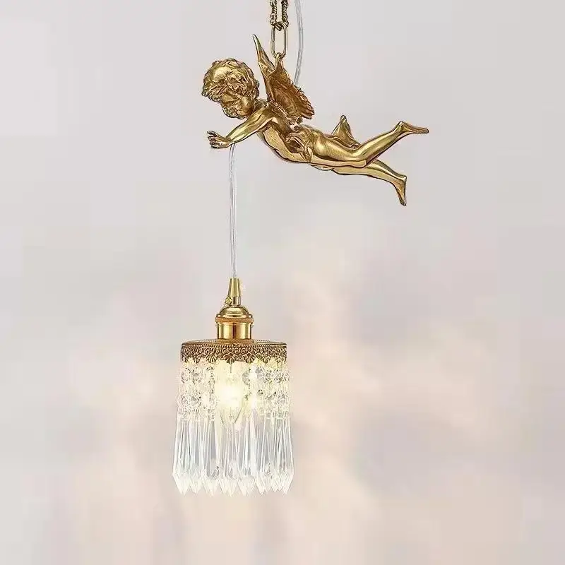Remise Led crystal chandelier with angel wings luxurious european decoration