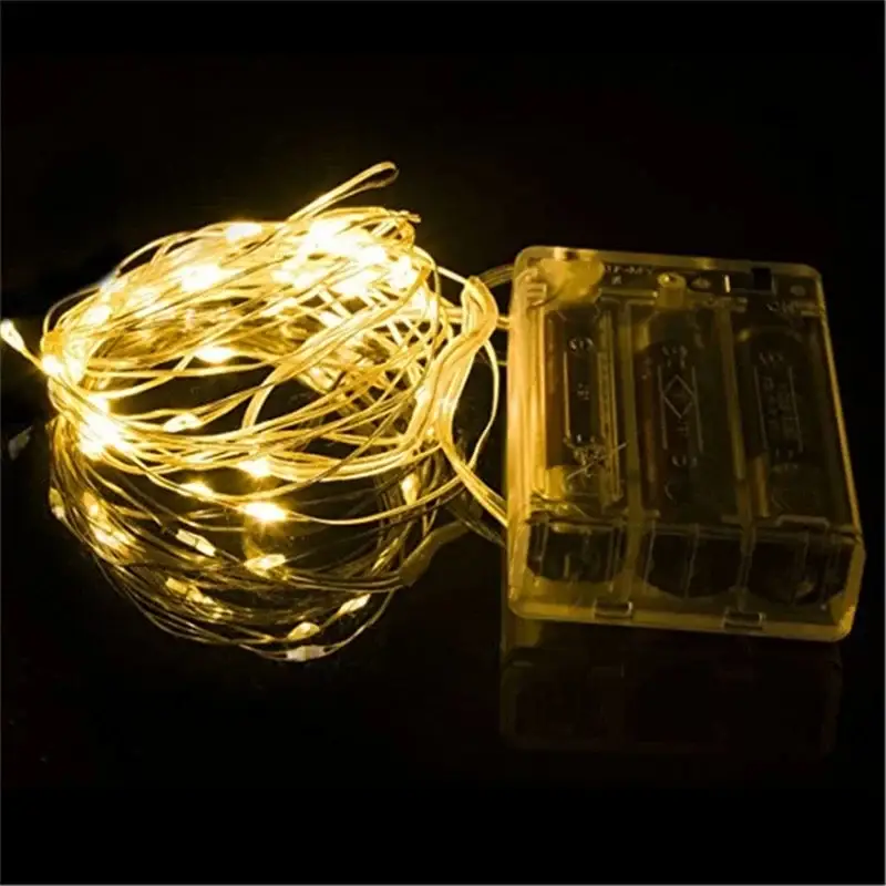 Decorative string lights with 100 led and aa battery power Remise