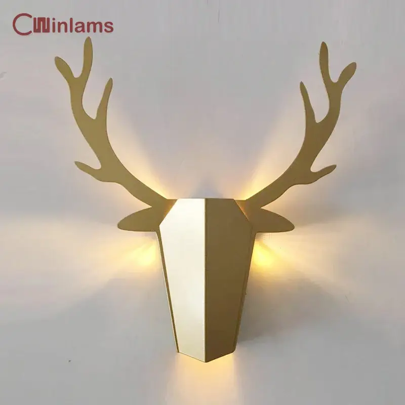 Minimalist deer antler led wall light Vente Flash