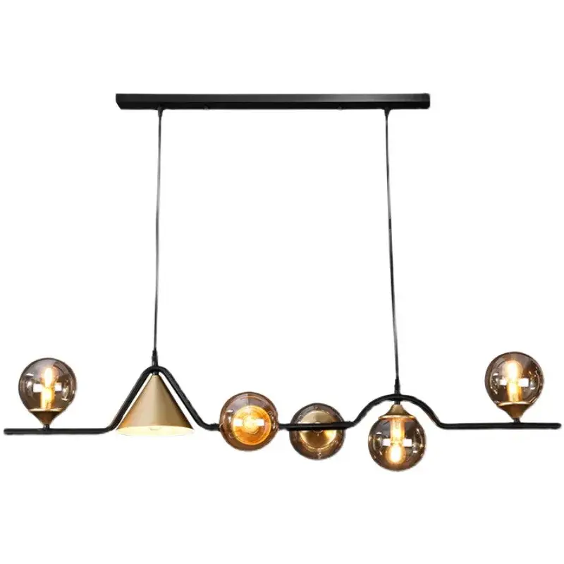 Prix Promo Kithchen island chandelier nordic pendant lamp glass suspension lum...