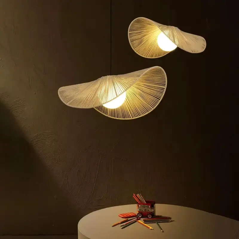 Japanese rattan pendant light wabi sabi style for modern decor Bon Plan