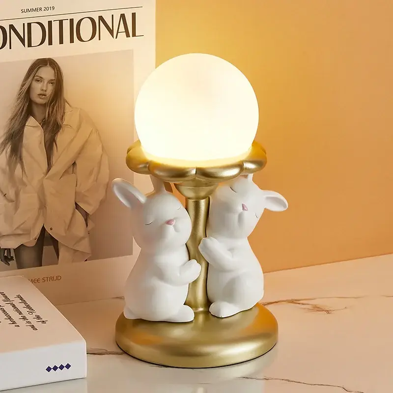 Prix Réduit Cute bunny kawaii desk lamp princess decoration luxury gift
