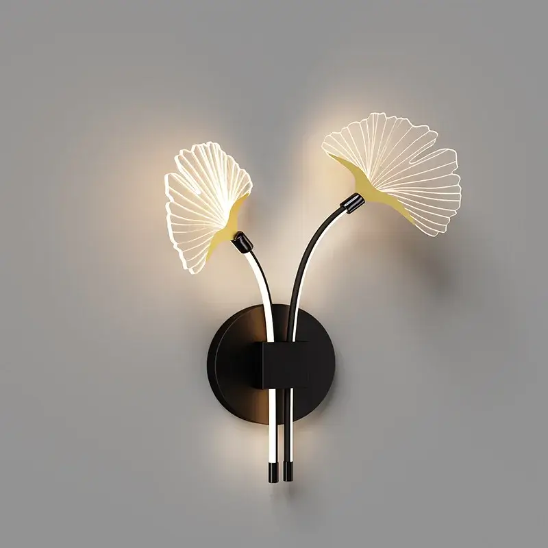 Decorative led wall light in ginkgo leaf shape Bon Marché
