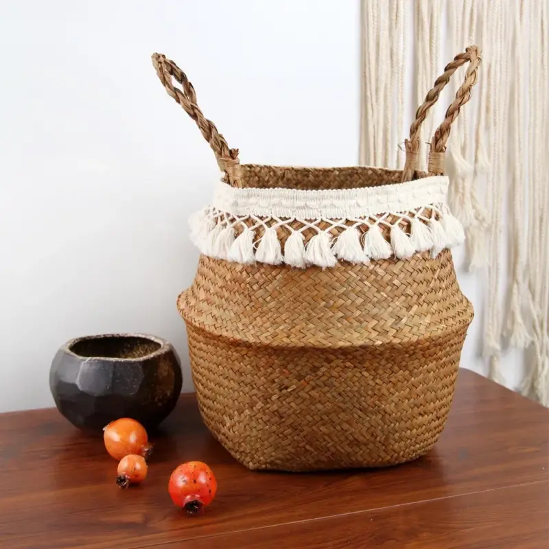 Prix Choc Handwoven wicker foldable storage baskets