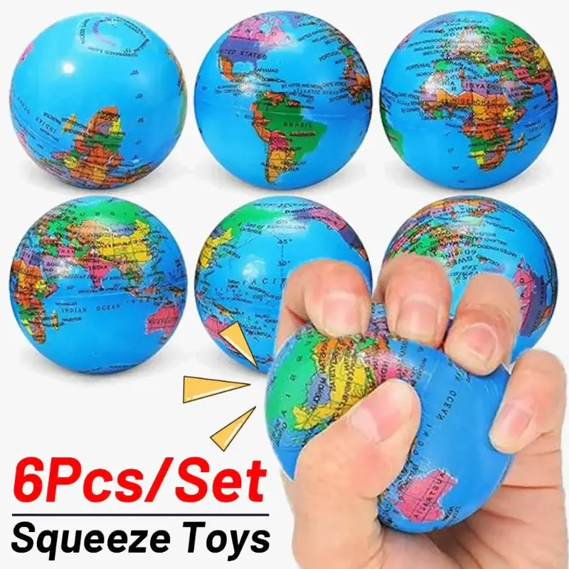Set of 6 foam globes for decompression fun educational toy Nouvel Arrivage