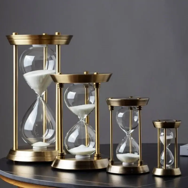 Classic retro metal hourglass for decoration and alarm Jusqu'à Épuisement Des Stocks