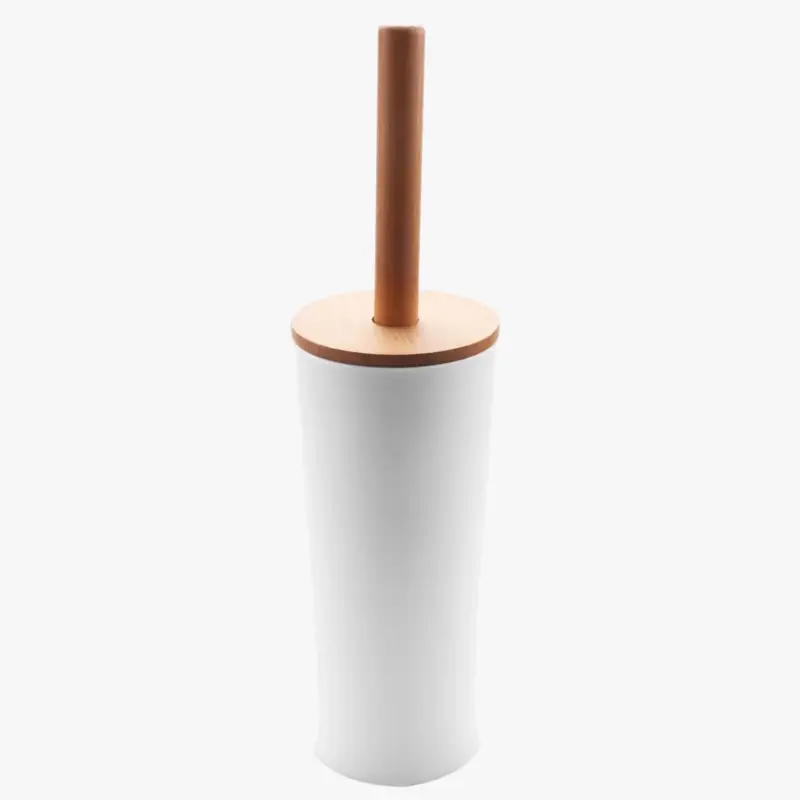 Paiement Sécurisé Bamboo toilet brush set with accessories