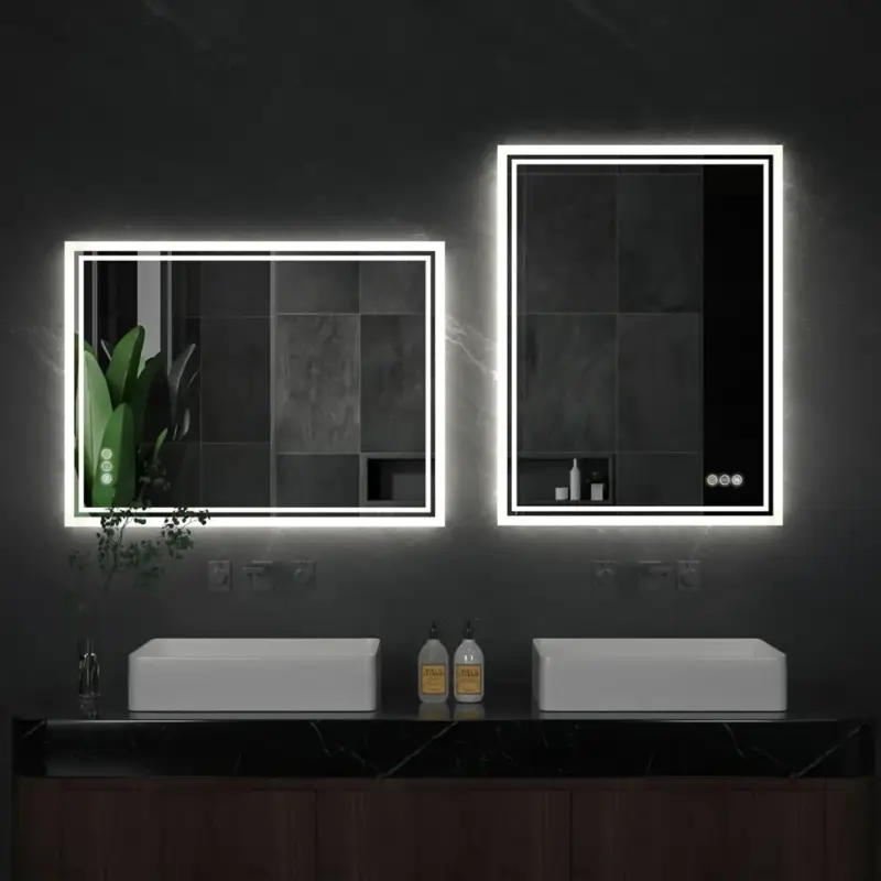 Dimmable anti-fog backlit wall-mounted mirror Affaire À Saisir