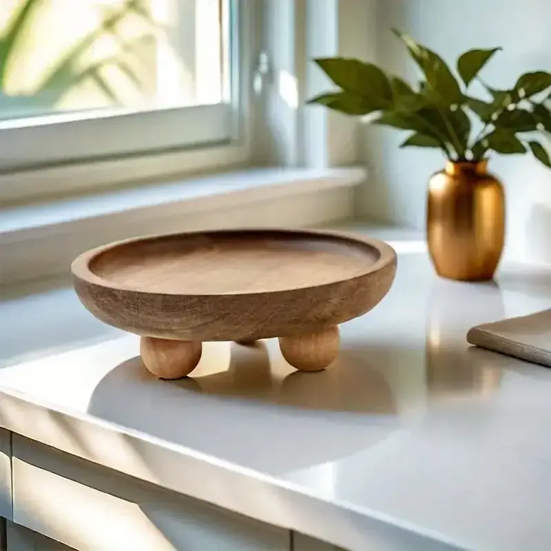 Multifunctional wooden tray for storage and decoration Vente Flash