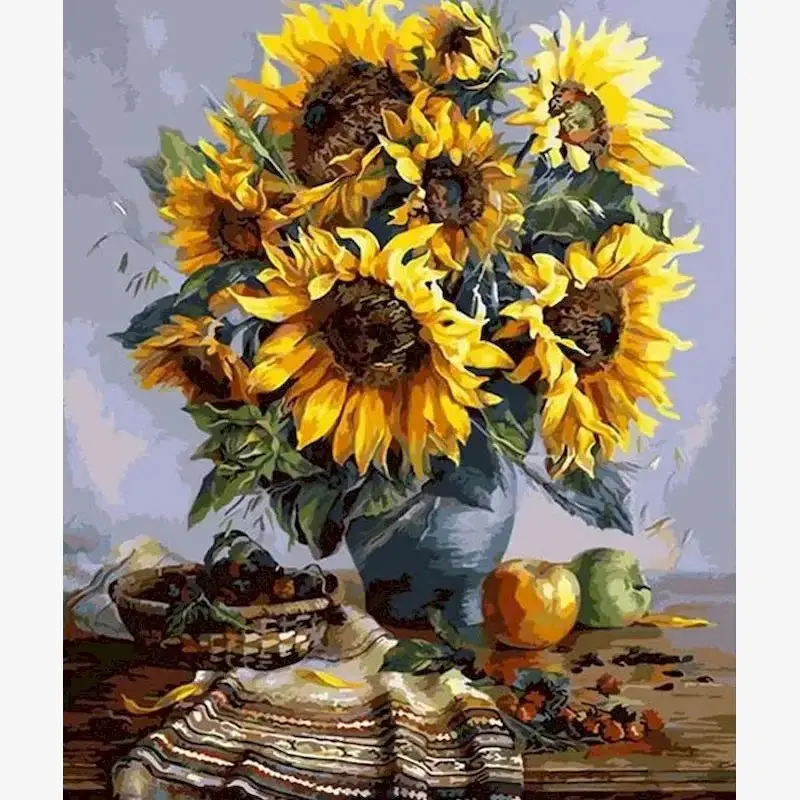Livraison Express Flower paint by numbers kit for adults