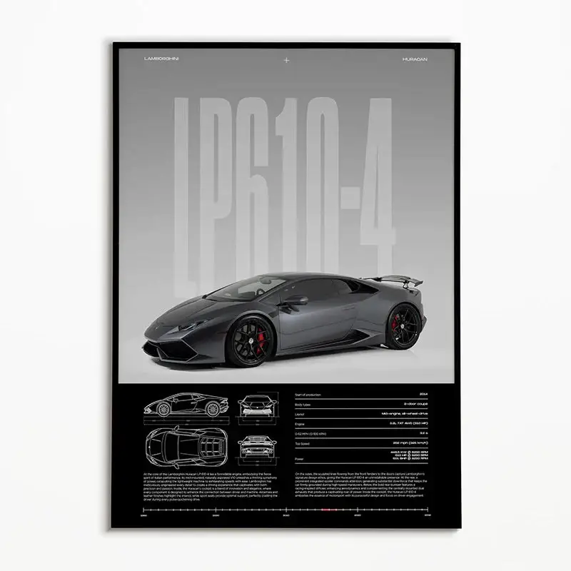 Achetez Aujourd'hui Black and white classic car posters for interior decor