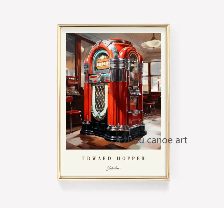 Certifié Classic edward hopper art library modern wall decor poster