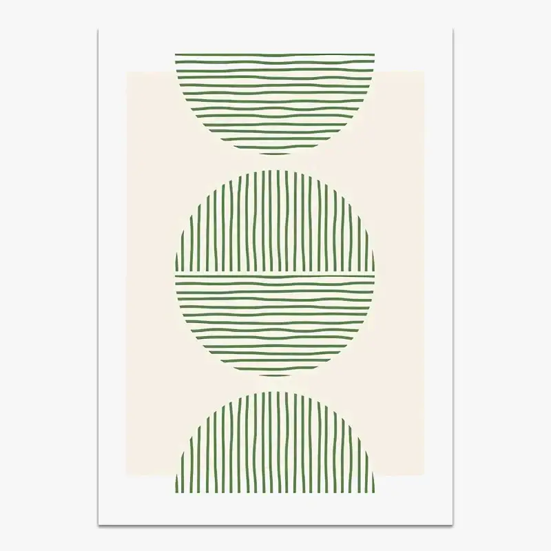 Abstract boho geometric leaves wall art for interior decor Nouveauté