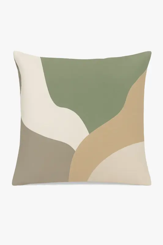 Green botanical patterned cushion for cosy interior decor Vente Directe