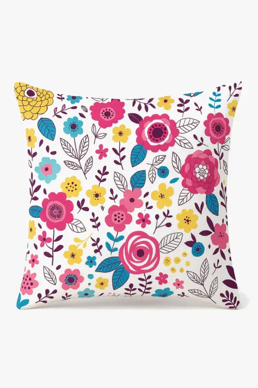 Populaire Square cushion cover with watercolour flowers 45x45 cm