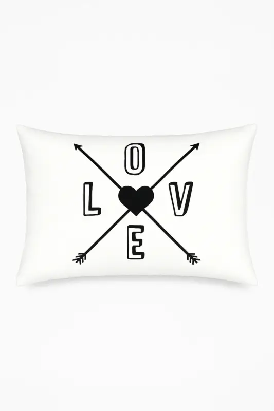 Geometric marble black and white cushion cover 30x50 cm Must-Have