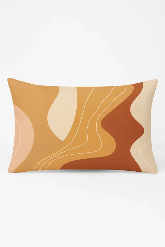 Geometric rainbow and botanical pattern cushion cover Must-Have
