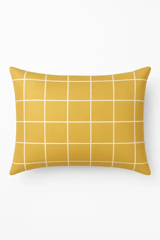 Vente Flash Geometric rainbow and botanical decorative cushion cover