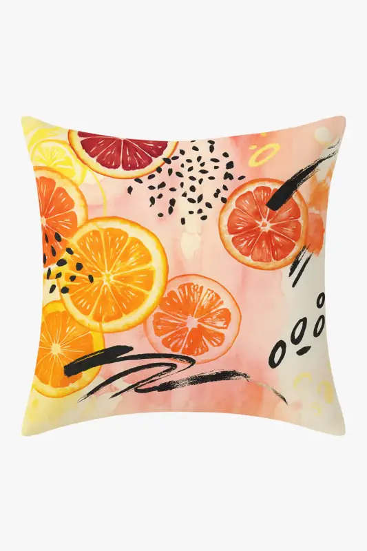 Bon Marché Decorative cushion cover summer fruits lemon orange strawberry wate...